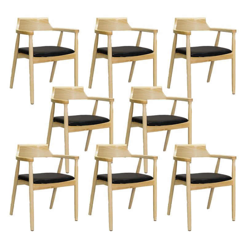 Sedia a braccio contemporanea in legno aperto sedia sala da pranzo per casa