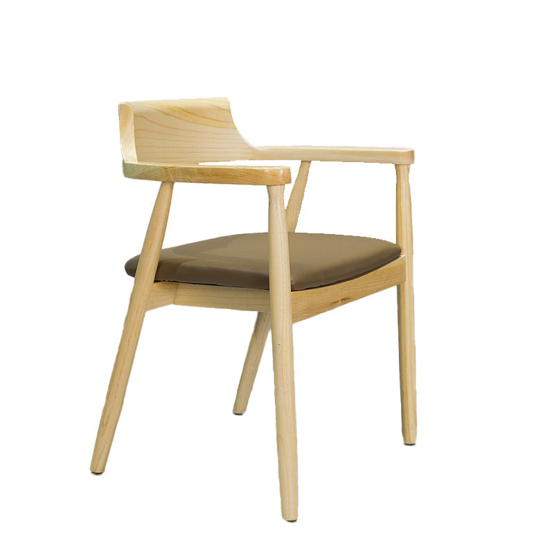 Sedia a braccio contemporanea in legno aperto sedia sala da pranzo per casa