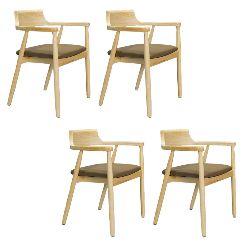 Sedia a braccio contemporanea in legno aperto sedia sala da pranzo per casa