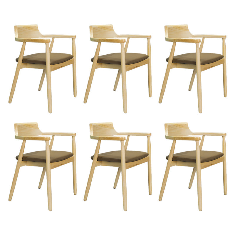 Sedia a braccio contemporanea in legno aperto sedia sala da pranzo per casa