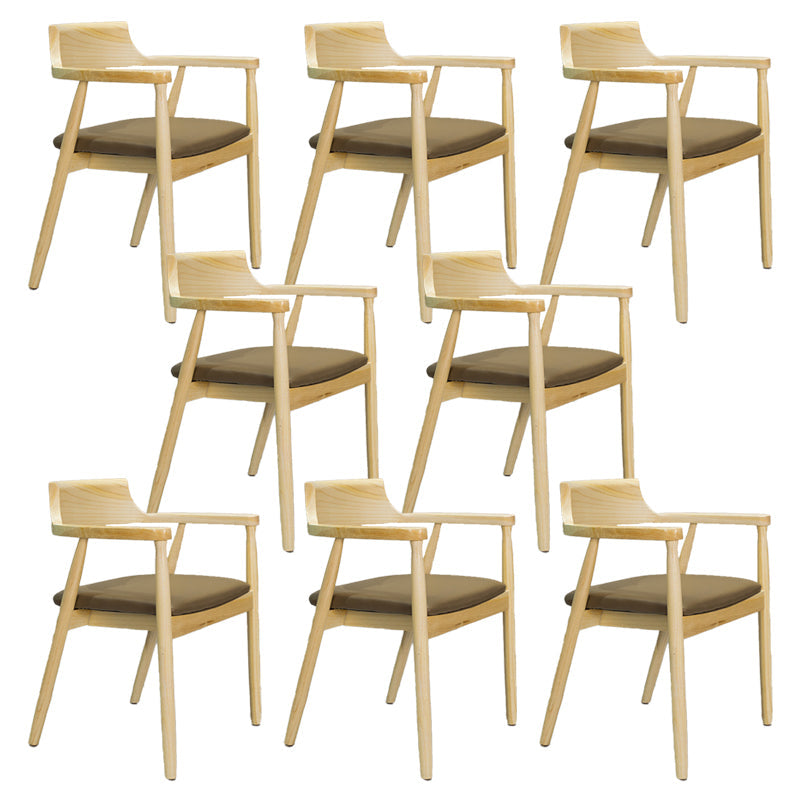 Sedia a braccio contemporanea in legno aperto sedia sala da pranzo per casa