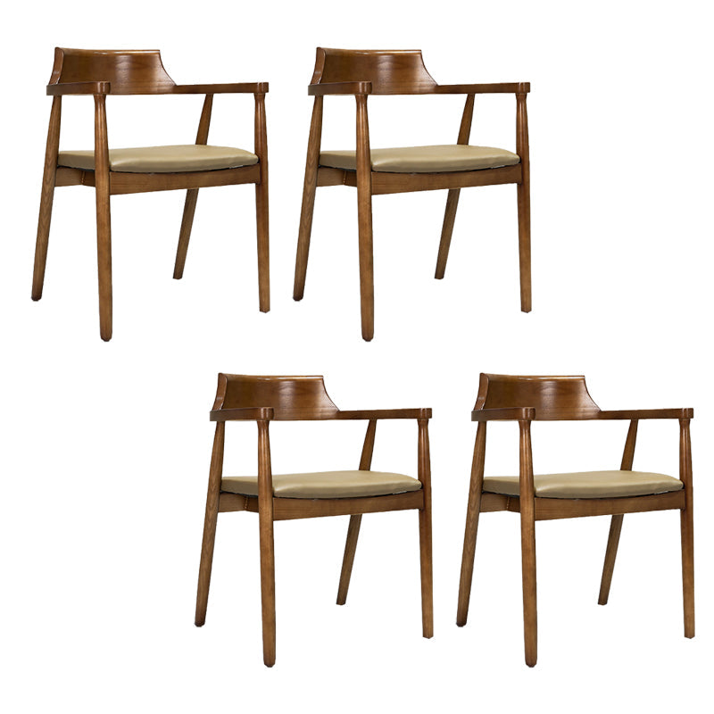 Sedia a braccio contemporanea in legno aperto sedia sala da pranzo per casa