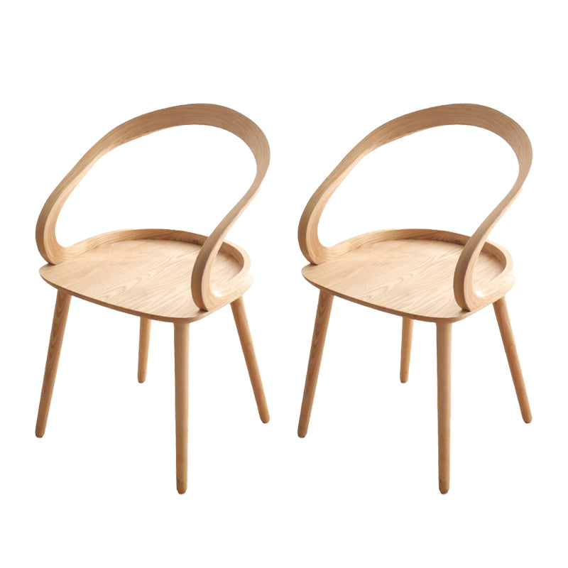 Sedia a braccio tradizionale aperta sedia da pranzo in legno per cucina