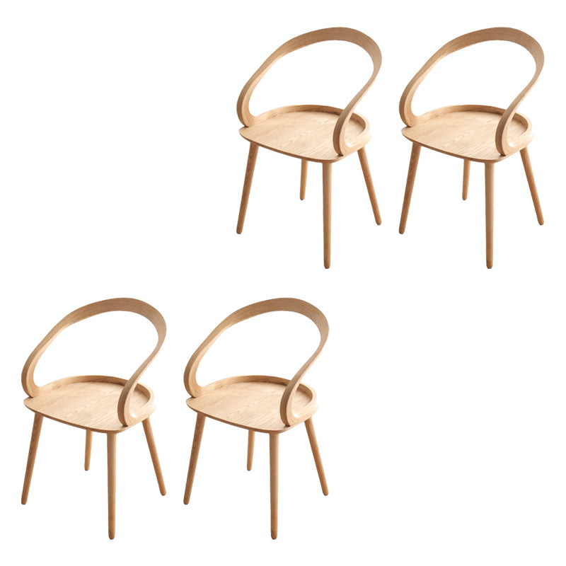 Sedia a braccio tradizionale aperta sedia da pranzo in legno per cucina