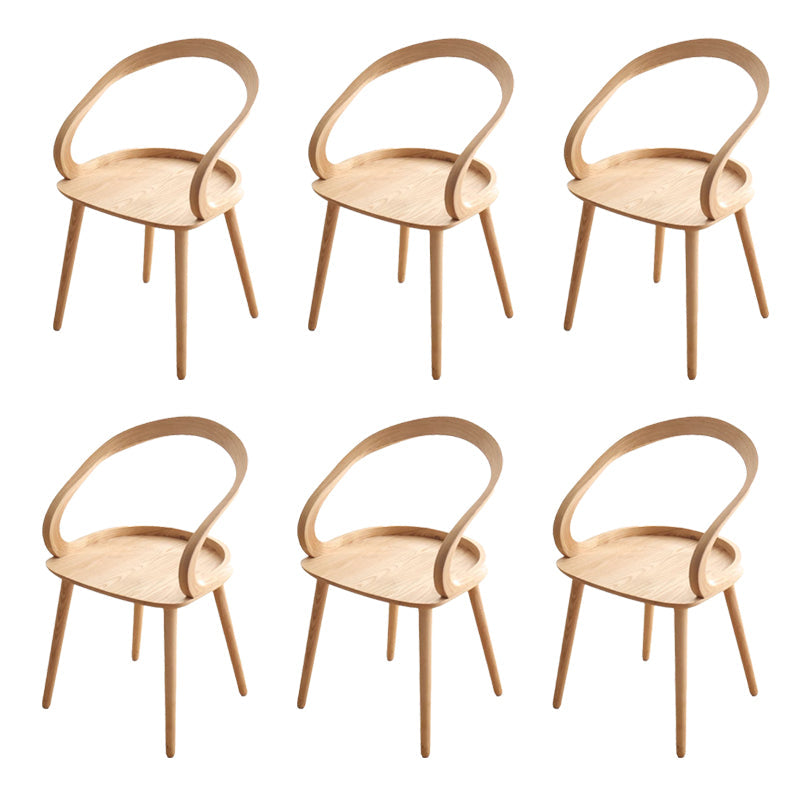 Sedia a braccio tradizionale aperta sedia da pranzo in legno per cucina