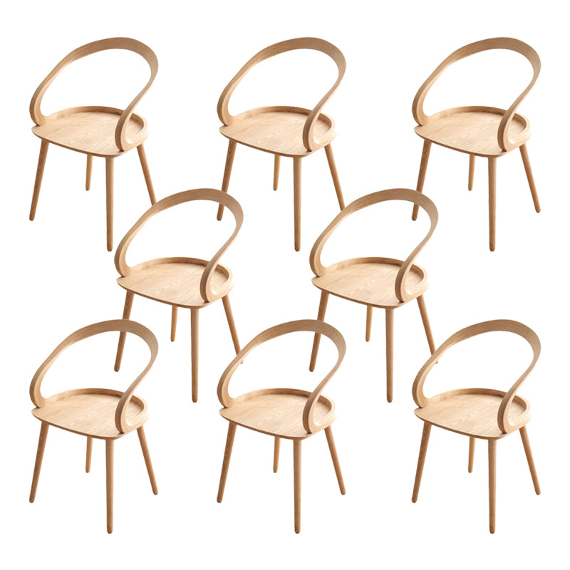 Sedia a braccio tradizionale aperta sedia da pranzo in legno per cucina