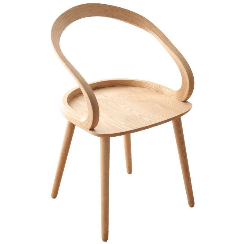 Sedia a braccio tradizionale aperta sedia da pranzo in legno per cucina