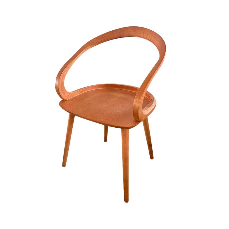 Sedia a braccio tradizionale aperta sedia da pranzo in legno per cucina