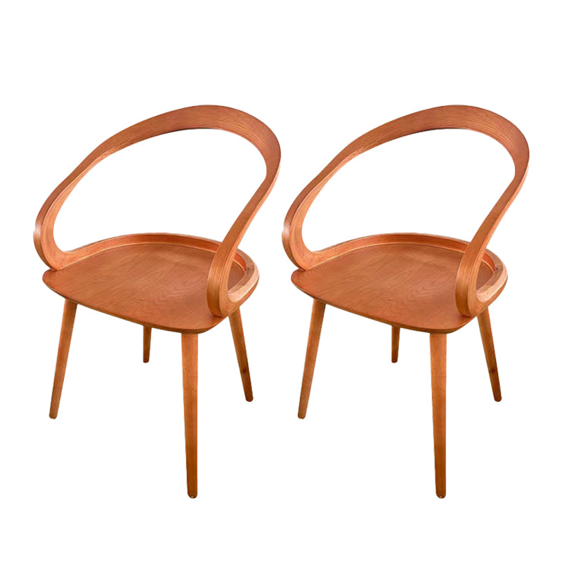 Sedia a braccio tradizionale aperta sedia da pranzo in legno per cucina