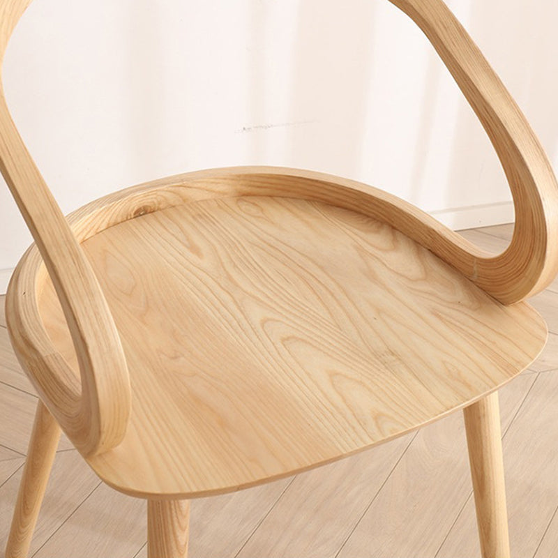 Sedia a braccio tradizionale aperta sedia da pranzo in legno per cucina