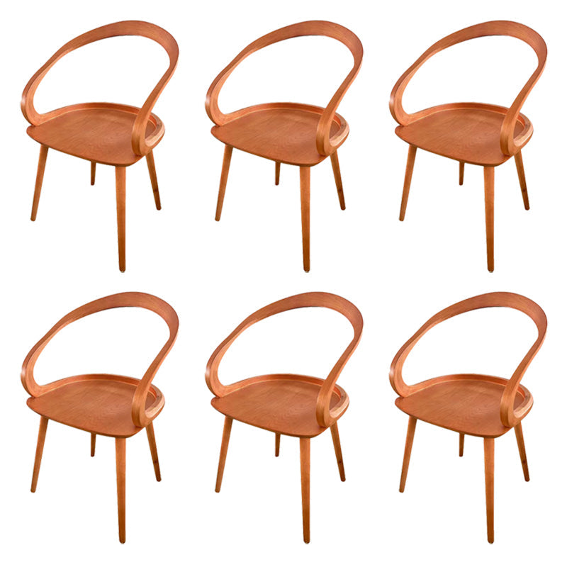 Sedia a braccio tradizionale aperta sedia da pranzo in legno per cucina