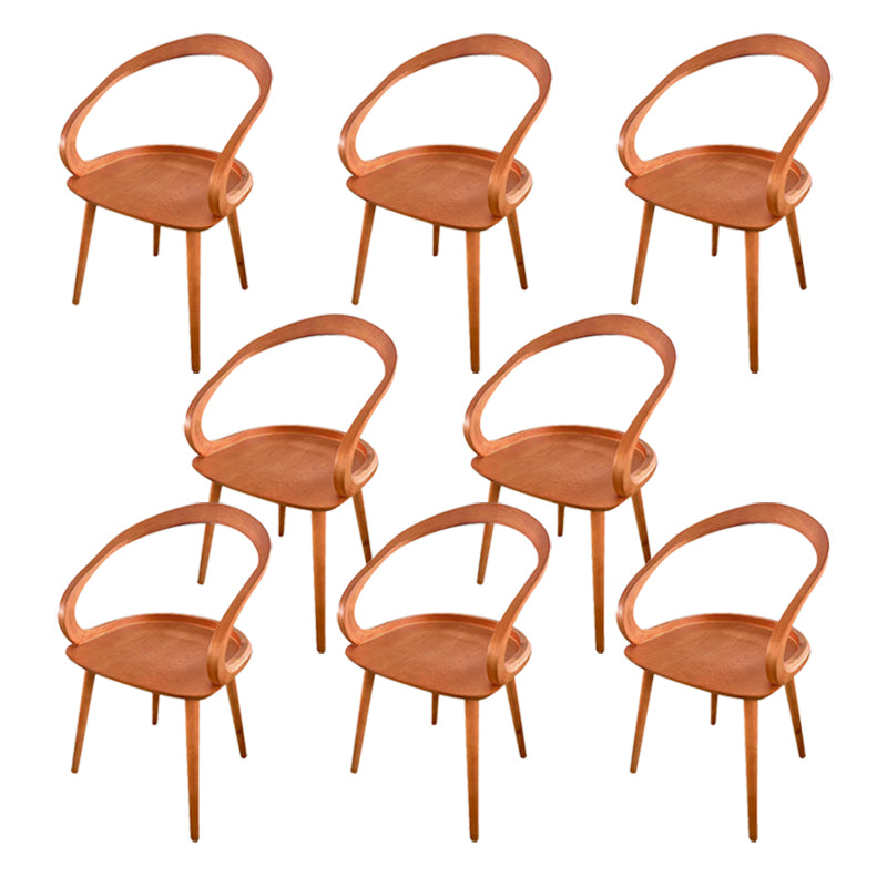 Sedia a braccio tradizionale aperta sedia da pranzo in legno per cucina