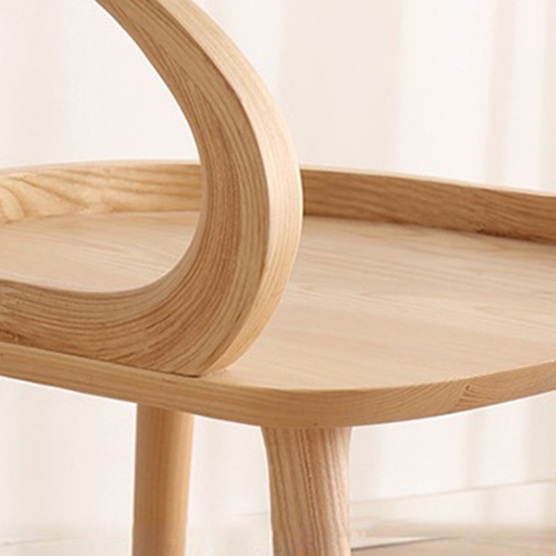 Sedia a braccio tradizionale aperta sedia da pranzo in legno per cucina