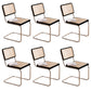Contemporary Side Chair Open Back Dining Room Chair for Kitchen Black 6 Piece Set Clearhalo 'Dining Chairs' 'Dining Tables & Seating' 'dining_chair' 'furn' 'furn_dining_chair' 'Furniture' 'Kitchen & Dining Furniture' 6305557