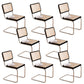 Contemporary Side Chair Open Back Dining Room Chair for Kitchen Black 8 Piece Set Clearhalo 'Dining Chairs' 'Dining Tables & Seating' 'dining_chair' 'furn' 'furn_dining_chair' 'Furniture' 'Kitchen & Dining Furniture' 6305559