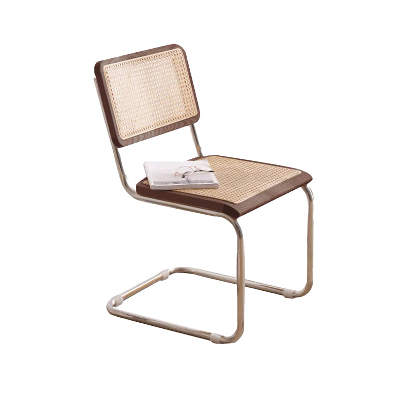Contemporary Side Chair Open Back Dining Room Chair for Kitchen Walnut 1 Piece Clearhalo 'Dining Chairs' 'Dining Tables & Seating' 'dining_chair' 'furn' 'furn_dining_chair' 'Furniture' 'Kitchen & Dining Furniture' 6305562
