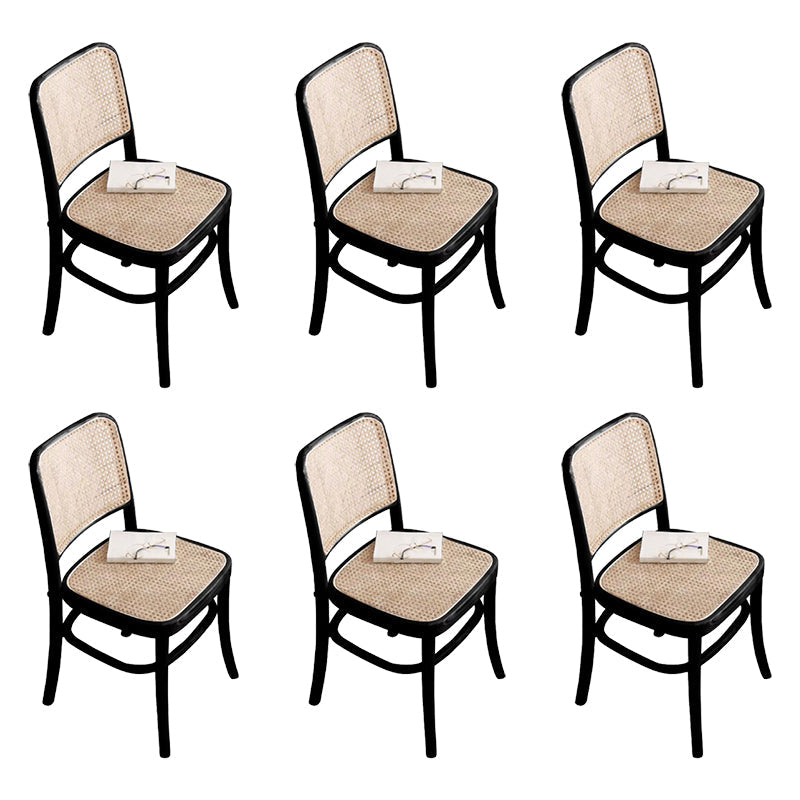 Eigentijdse zijstoel houten open rug eetkamerstoel voor keuken