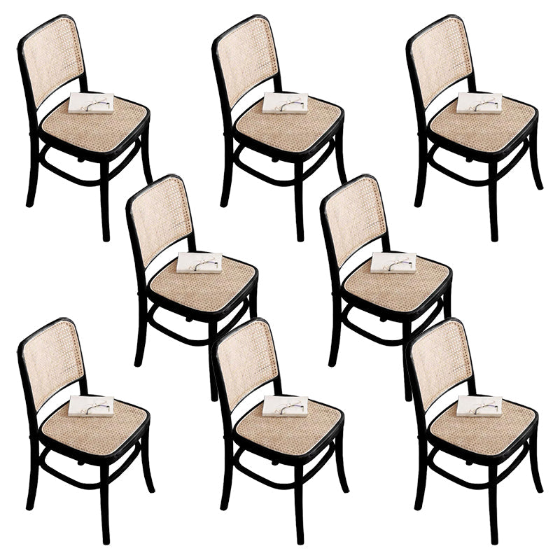 Eigentijdse zijstoel houten open rug eetkamerstoel voor keuken