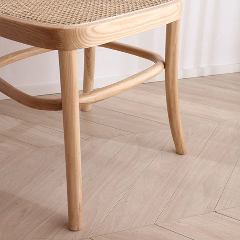 Eigentijdse zijstoel houten open rug eetkamerstoel voor keuken