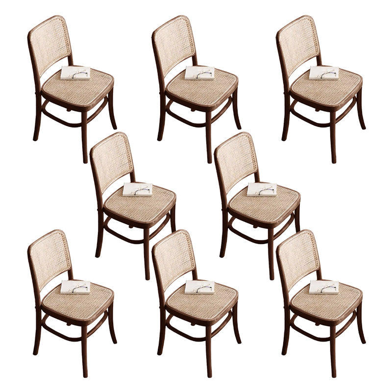 Eigentijdse zijstoel houten open rug eetkamerstoel voor keuken