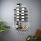Metal Wall Mounted Wine Rack 27.5"L x 39"H Wine Stemware Holder