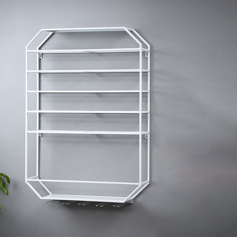 Metal Wall Mounted Wine Rack 27.5"L x 39"H Wine Stemware Holder