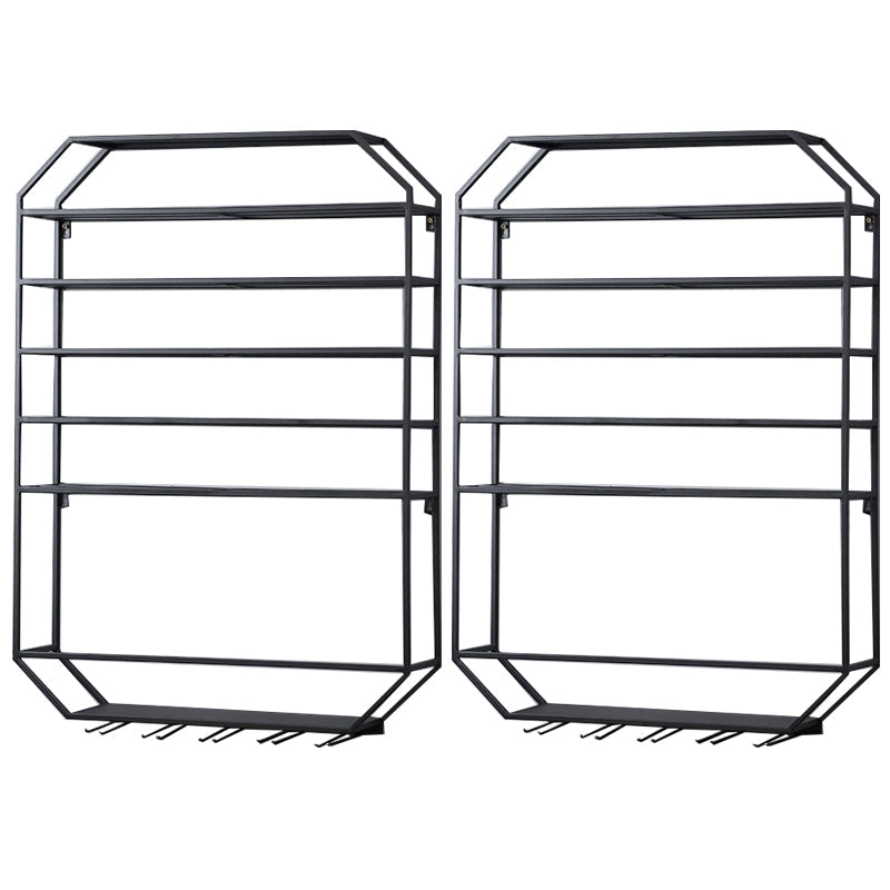 Metal Wall Mounted Wine Rack 27.5"L x 39"H Wine Stemware Holder