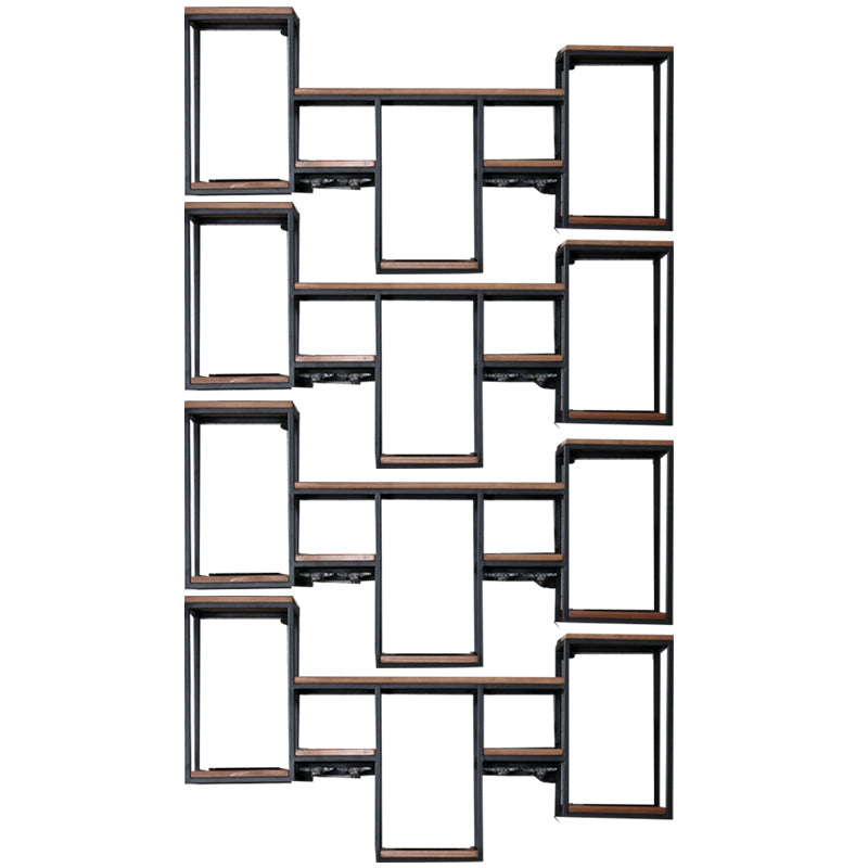 Industrial Metal Wine Holder Rack Wall Mounted Wine Jail with Shelf