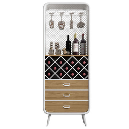 Bottiglia da vino per pavimenti in metallo e portabricchini industriali di vino impilabile