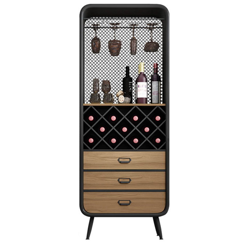 Bottiglia da vino per pavimenti in metallo e portabricchini industriali di vino impilabile