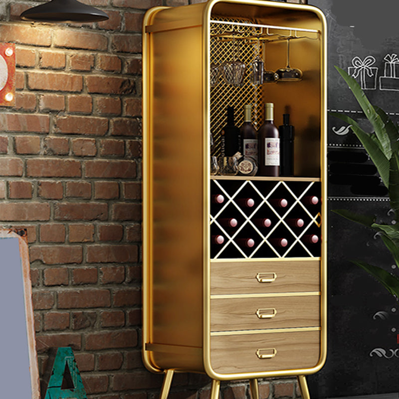 Bottiglia da vino per pavimenti in metallo e portabricchini industriali di vino impilabile