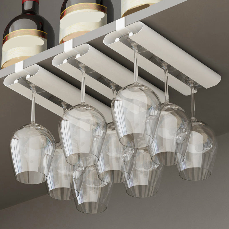 Industriële hangende wijnrek metalen wijnglas stengel rekhouder