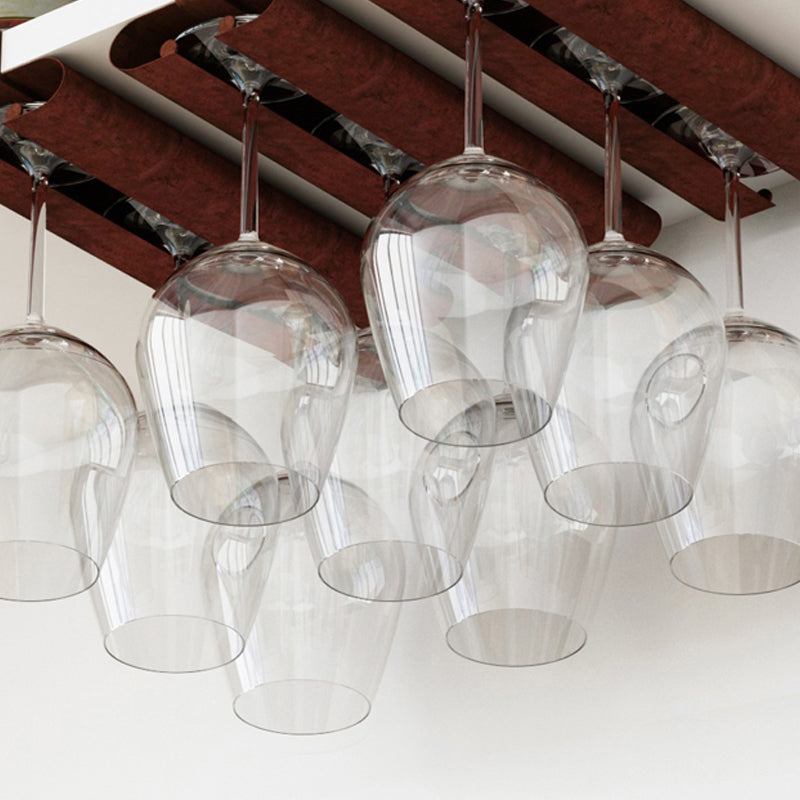 Industriële hangende wijnrek metalen wijnglas stengel rekhouder