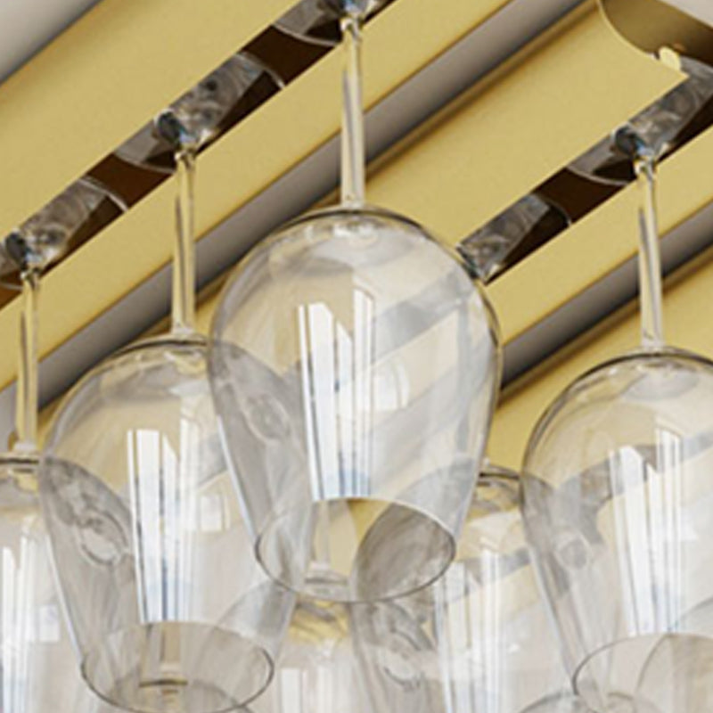 Industriële hangende wijnrek metalen wijnglas stengel rekhouder