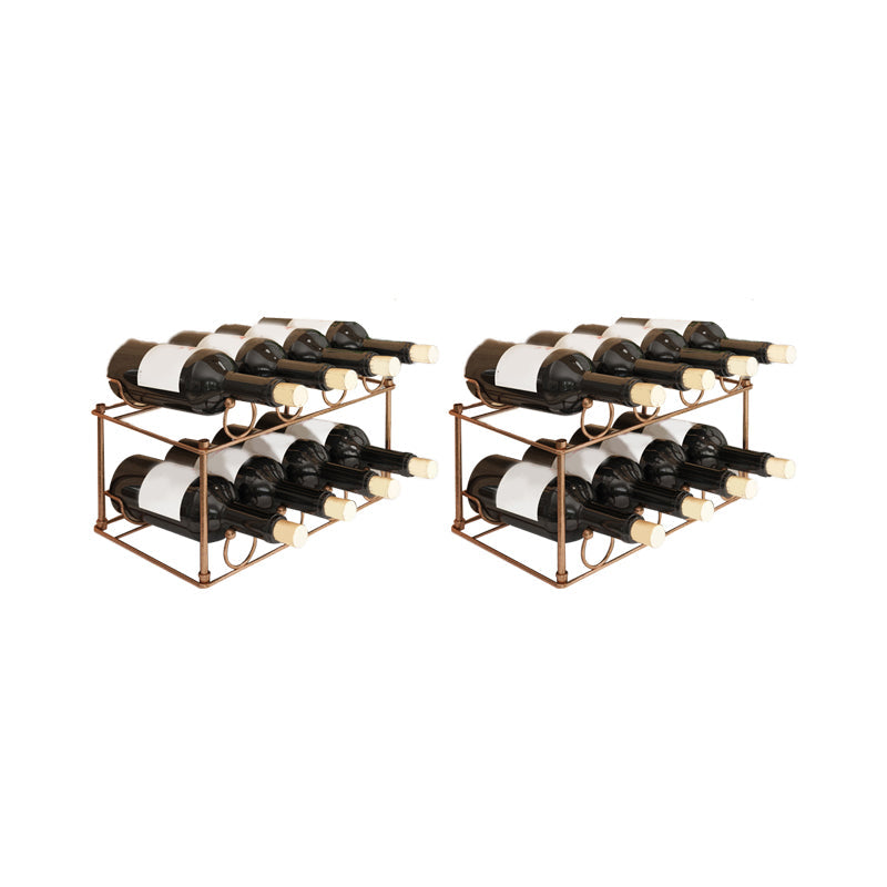 Moderne tafelblad Wijnfleshouder Metalen fles wijnrek met wijnopslag