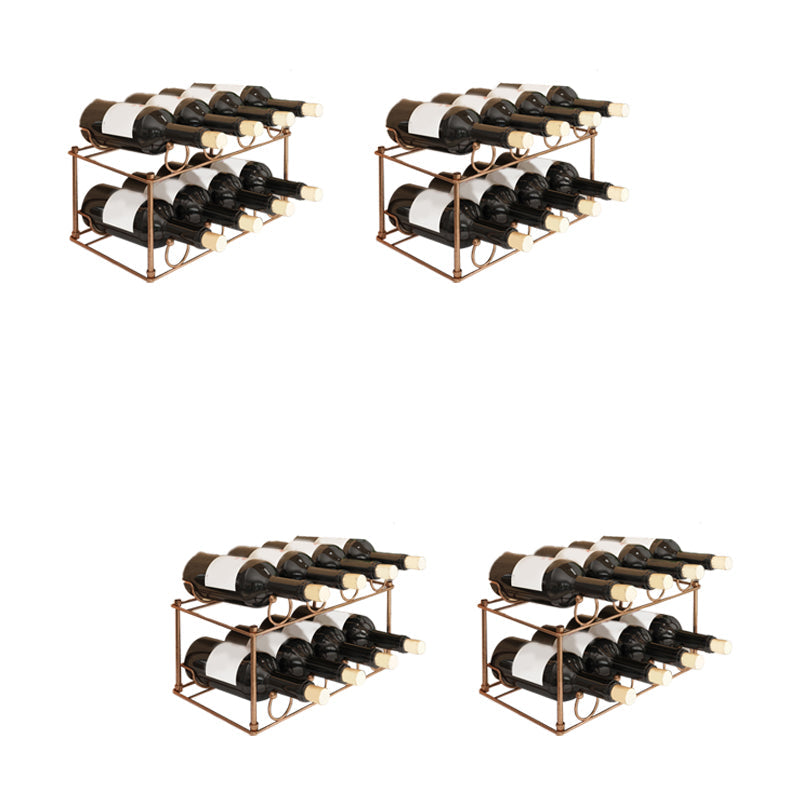 Moderne tafelblad Wijnfleshouder Metalen fles wijnrek met wijnopslag