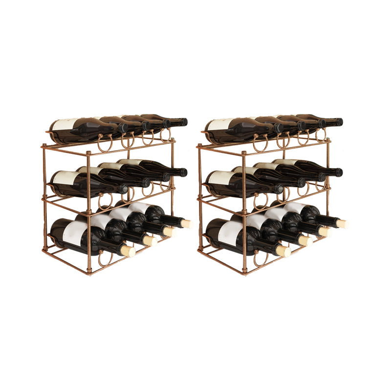 Moderne tafelblad Wijnfleshouder Metalen fles wijnrek met wijnopslag