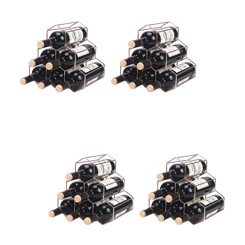 Moderne tafelblad Wijnfleshouder Metalen fles wijnrek met wijnopslag