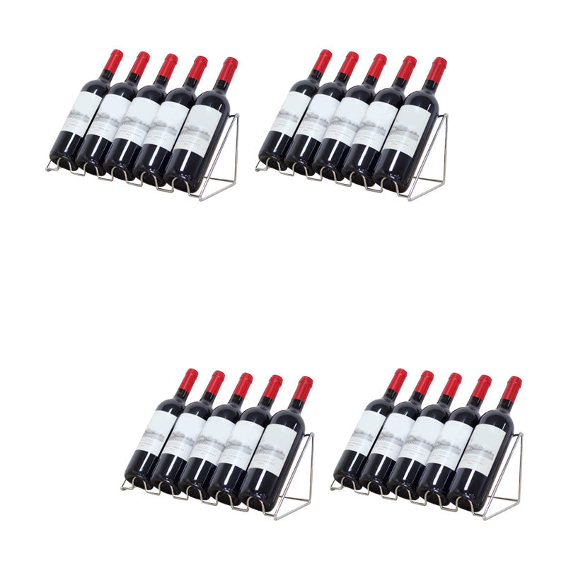Soporte de botella de vino de mesa moderno Rack de vino de botella de metal con almacenamiento de vino