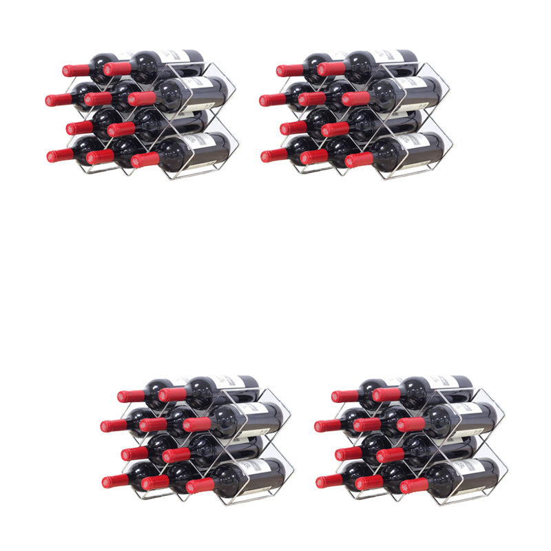 Moderne tafelblad Wijnfleshouder Metalen fles wijnrek met wijnopslag