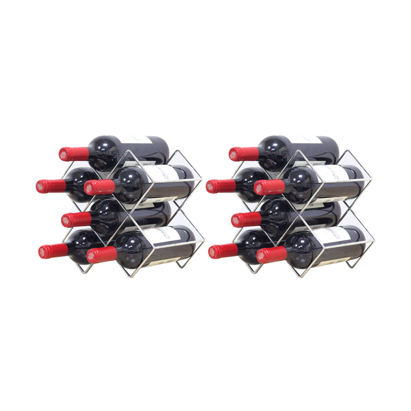 Moderne tafelblad Wijnfleshouder Metalen fles wijnrek met wijnopslag