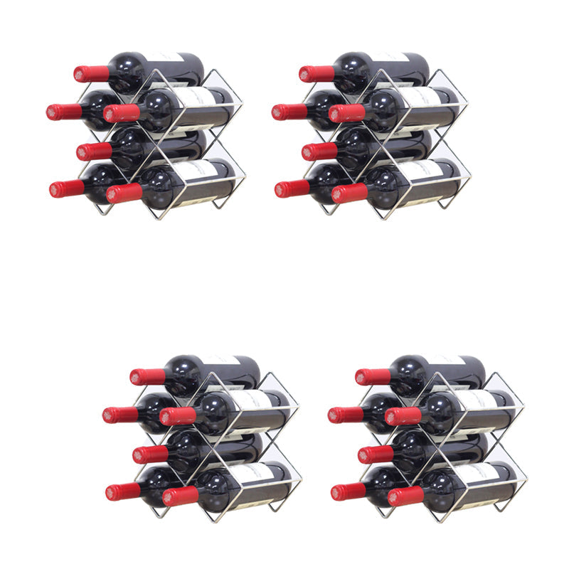 Moderne tafelblad Wijnfleshouder Metalen fles wijnrek met wijnopslag