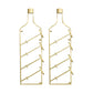 Glam Wall Mounted Wine Rack Bottle Metal Bottle Holder in Gold