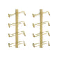Glam Wall Mounted Wine Rack Bottle Metal Bottle Holder in Gold