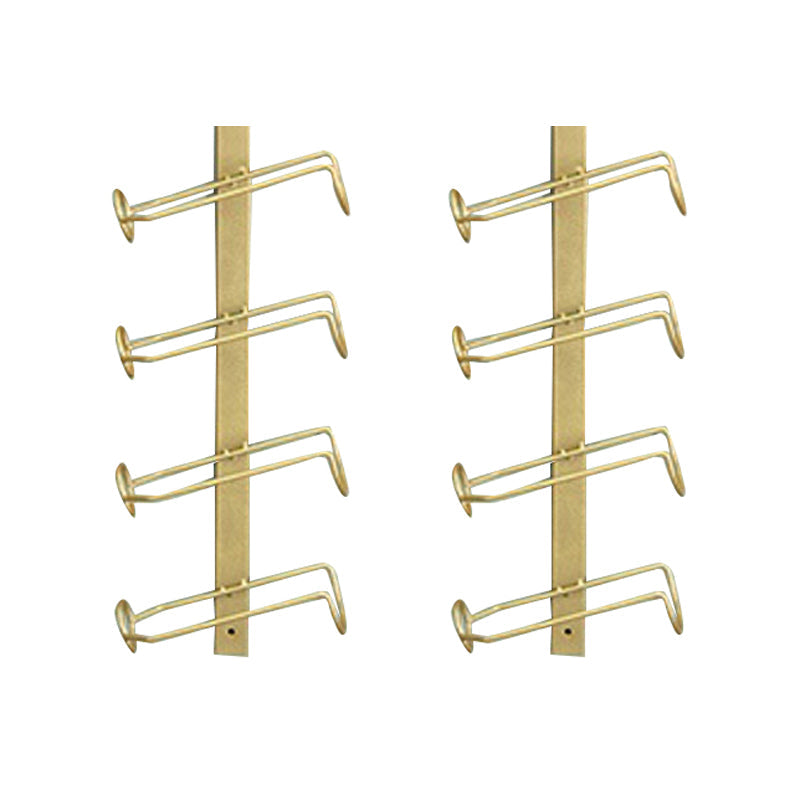 Glam Wall Mounted Wine Rack Bottle Metal Bottle Holder in Gold