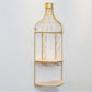 Glam Wall Mounted Wine Rack Bottle Metal Bottle Holder in Gold