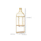 Glam Wall Mounted Wine Rack Bottle Metal Bottle Holder in Gold