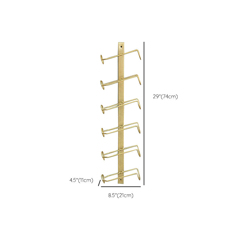 Porta bottiglia in metallo a parete glam a parete in metallo in oro