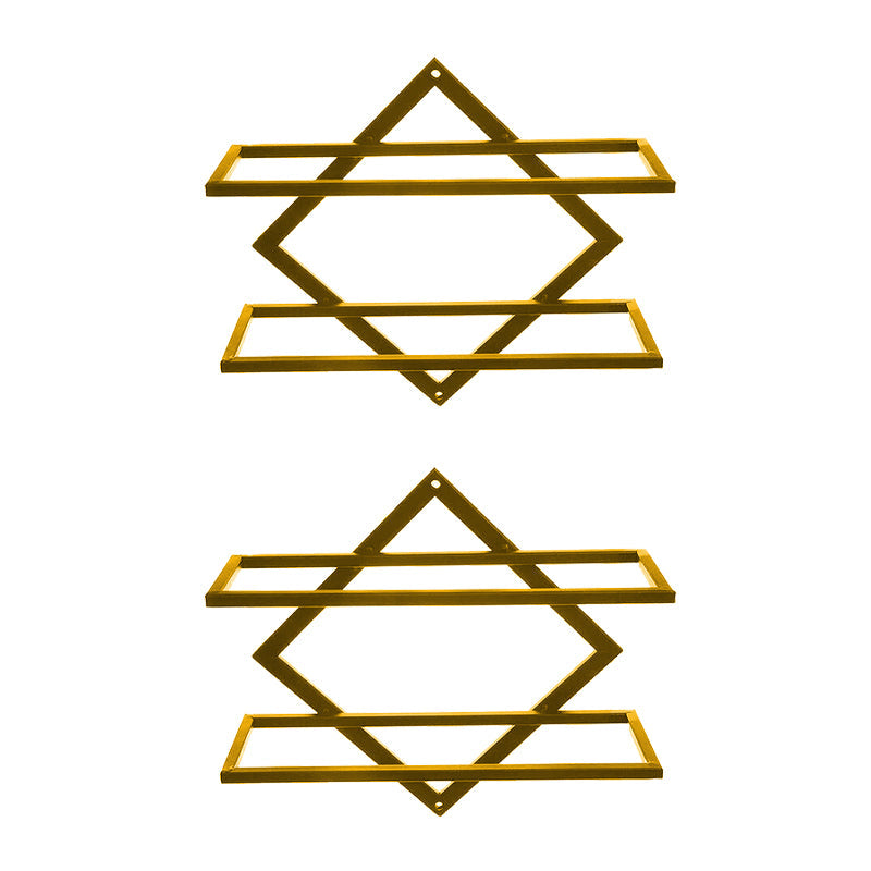 Metal Wall Mounted Wine Glass Rack Contemporary Wine Holder for Kitchen Wine Bottle Rack Gold 2 Piece Set Clearhalo 'furn' 'furn_wine_racks' 'Furniture' 'Kitchen & Dining Furniture' 'Wine Racks' 'wine_racks' 6308720