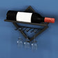 Metal Wall Mounted Wine Glass Rack Contemporary Wine Holder for Kitchen Wine Bottle & Glass Rack Black 1 Piece Clearhalo 'furn' 'furn_wine_racks' 'Furniture' 'Kitchen & Dining Furniture' 'Wine Racks' 'wine_racks' 6308721